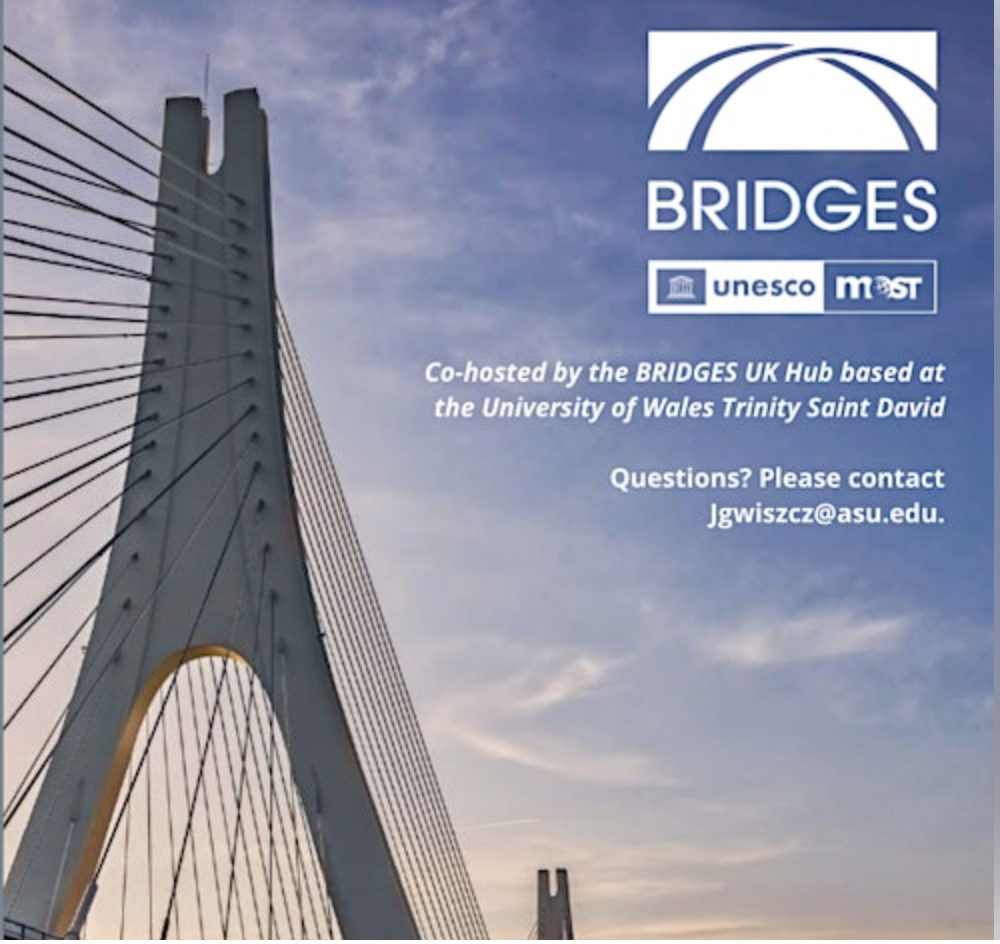 A UNESCO-MOST BRIDGES Sustainability Science Coalition CAFE event, 29th Feb online, free.